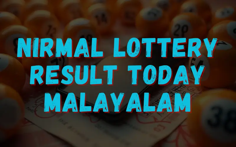 nirmal lottery result today malayalam